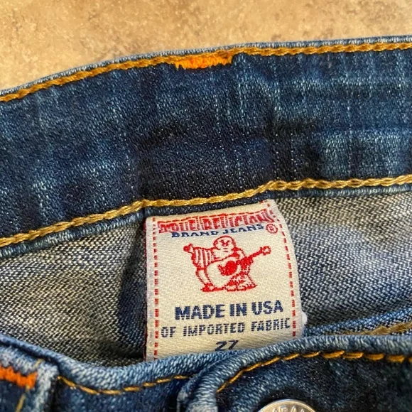 True Religion Womens Jeans Flare Size 27 Studded JOEY - Picture 4 of 6